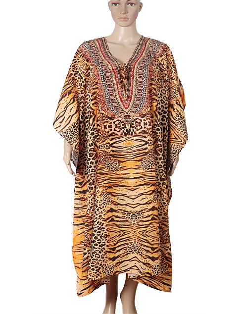 Limited Edition The Two Mrs Grenvilles ANIMAL PRINT LONG KAFTAN sale ...
